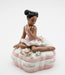 Porcelain African American Ballerina with Pink Dress Trinket Box - Nutcracker Ballet Gifts
