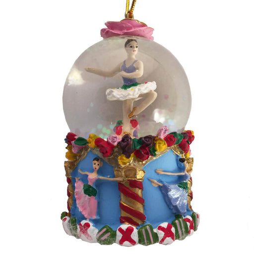 Mini Flower Ballerina Dancers Snow Globe Ornament - Nutcracker Ballet Gifts