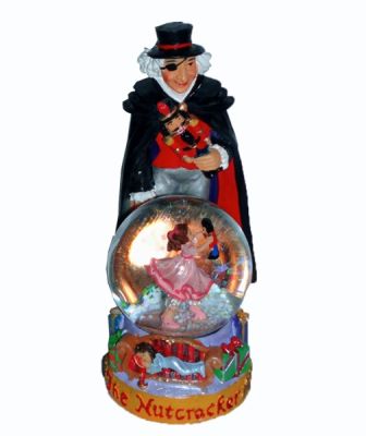 Drosselmeyer Figurine With Clara Mini Snow Globe - Nutcracker Ballet Gifts