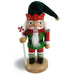 Elf Nutcracker with Velvet Hat and Red Crown
