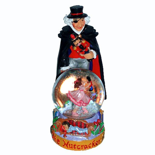 Drosselmeyer Figurine With Clara Mini Snow Globe-Nutcracker Ballet Gifts