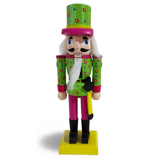 Green polka dot nutcracker