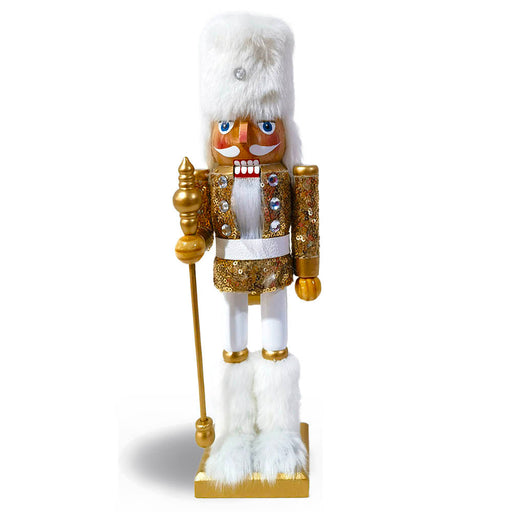 Lavish Gold and White Nutcracker