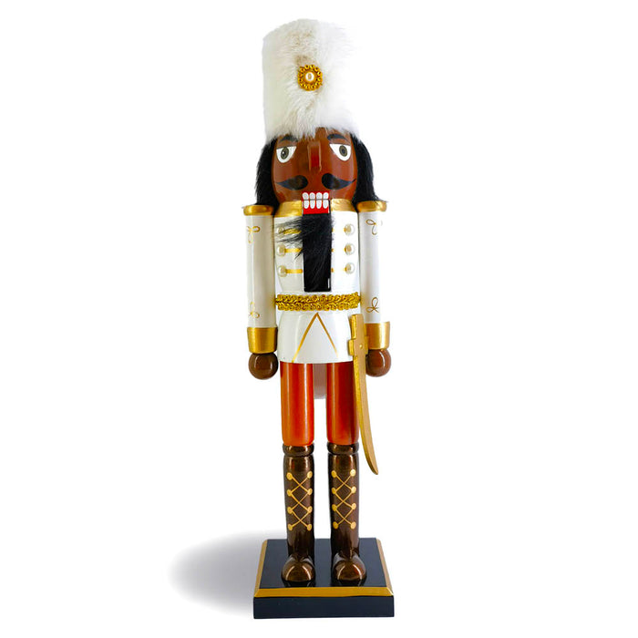 African American African American Soldier Nutcracker in Cream Red and Black Boots 15 inch-Nutcracker Ballet Gifts