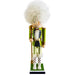Fashion Soldier Nutcracker – 15″ Chartreuse Holiday Decor with Faux Fur Hat & Gold Staff-Nutcracker Ballet Gifts