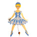 Snowflake Dancer Pull Puppet Ornament Blonde Hair 6 inch-Nutcracker Ballet Gifts