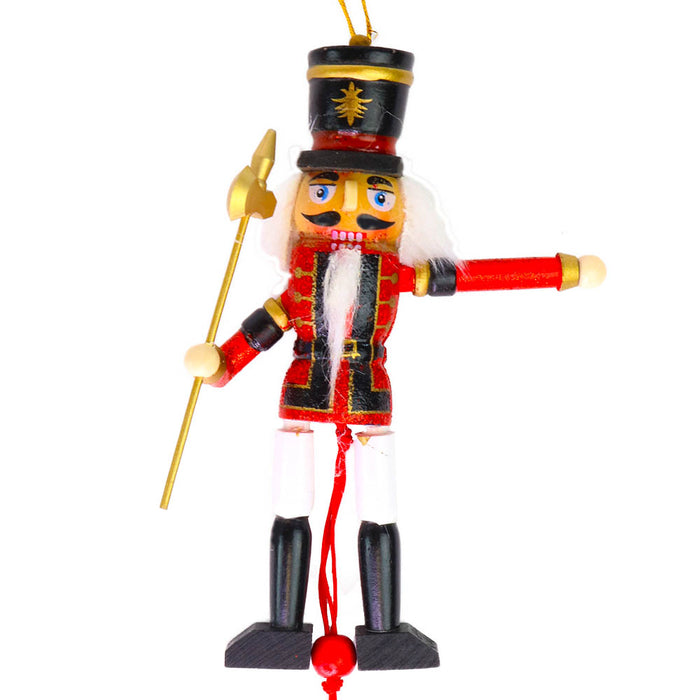 Soldier Nutcracker Pull Puppet Ornament 6 inch-Nutcracker Ballet Gifts