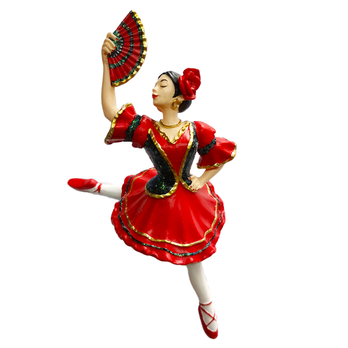 Spanish Dancer with Traditional Dress Resin Ornament-Nutcracker Ballet Gifts