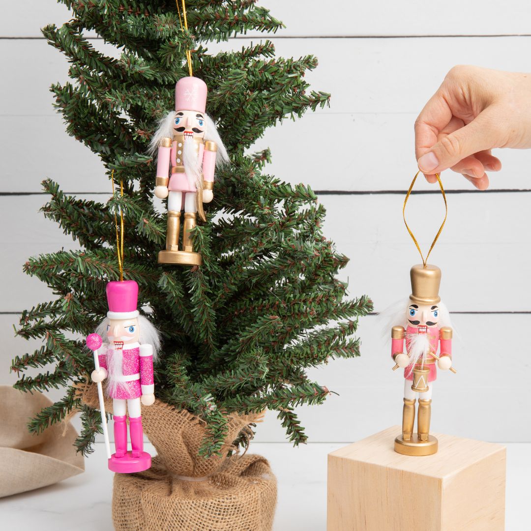 Christmas and Nutcracker Themed ornaments for decorating