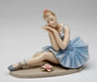 Porcelain Ballerina Dreaming in Blue Dress Figurine - Nutcracker Ballet Gifts