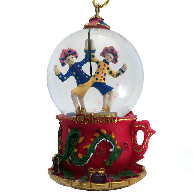 Mini Chinese Dancers Snow Globe Ornament - Nutcracker Ballet Gifts