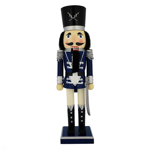 Traditional Soldier Nutcracker Blue Jacket and Sword 15 inch - Nutcracker Ballet Gifts