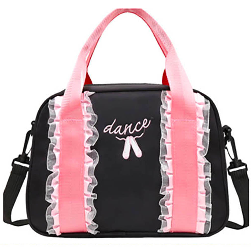 Black and Pink Lace Dance Bag — Nutcracker Ballet Gifts