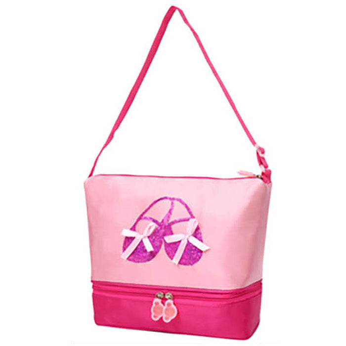Pink Two Tone Tote with Purple Ballet Shoes — Nutcracker Ballet Gifts