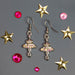 Ballerina Aurora in Tutu Dress Genuine Crystal Earrings - Nutcracker Ballet Gifts