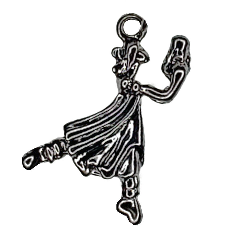 Dancing Clara with Nutcracker in Silver or Gold Charm for Bracelet - Nutcracker Ballet Gifts