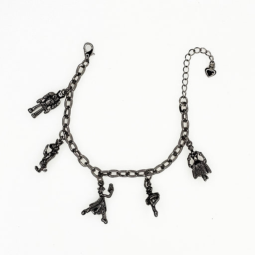 Nutcracker Characters Five Charms in Silver Charm Bracelet - Nutcracker Ballet Gifts