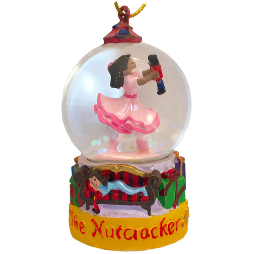 Mini African American Clara Snow Globe Ornament - Nutcracker Ballet Gifts