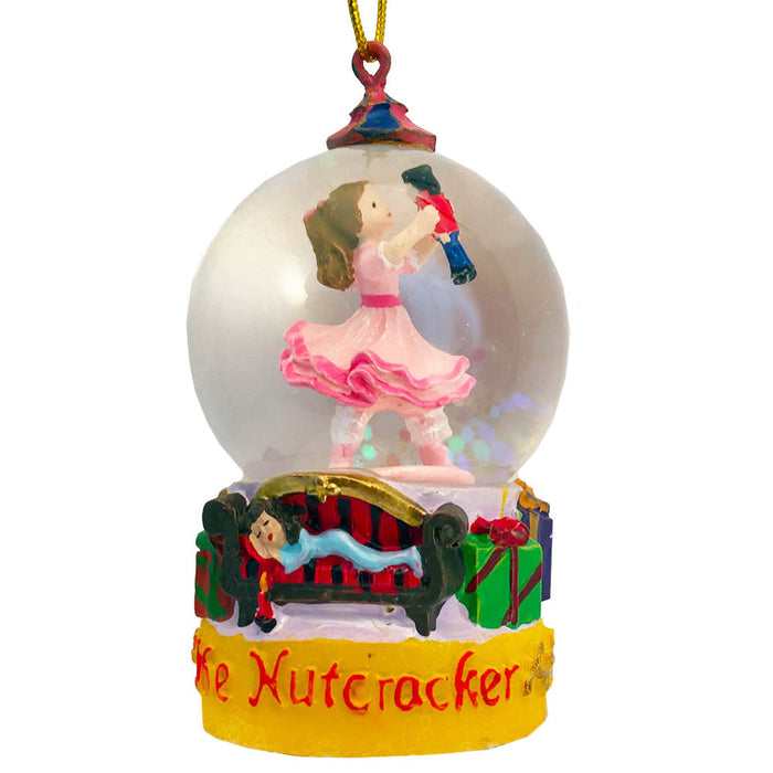 Mini Clara with Nutcracker Snow Globe Ornament - Nutcracker Ballet Gifts
