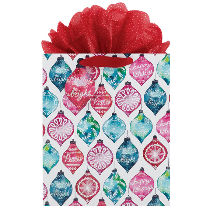 Christmas Gift Bag with Ornament and Red Tissue — Nutcracker