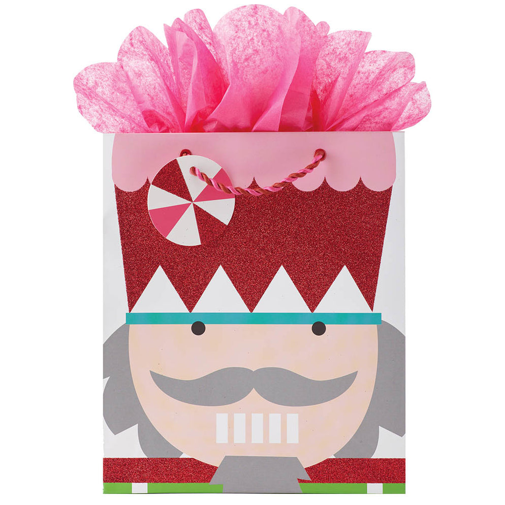 Christmas Nutcracker Sweet Gift Bag with Pink Tissue — Nutcracker