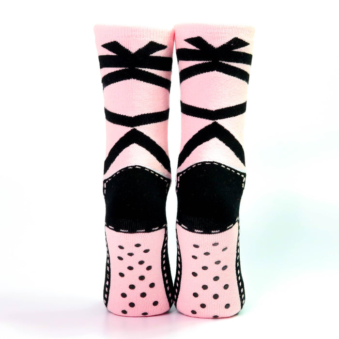 Pink and Black Pointe Slipper Heavy Weight Sock