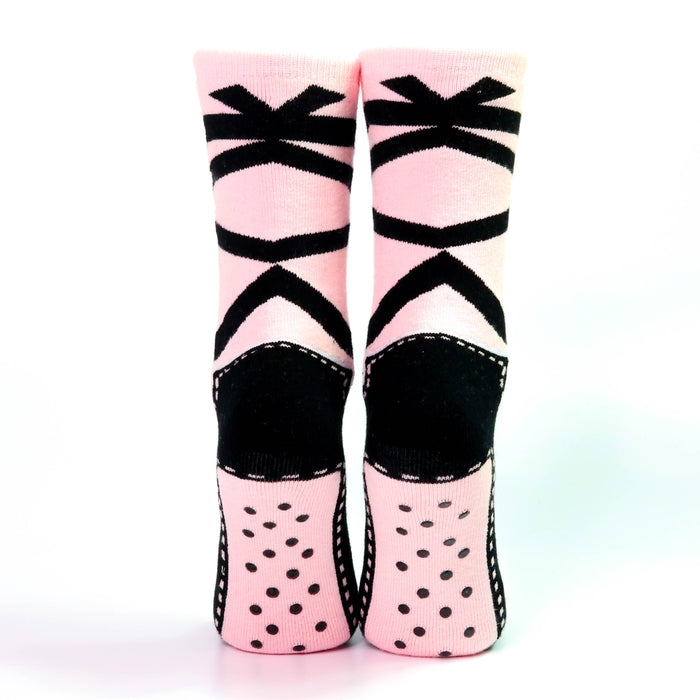 Pink and Black Pointe Slipper Heavy Weight Sock — Nutcracker