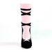 Pink and Black Pointe Slipper Heavy Weight Sock - Nutcracker Ballet Gifts