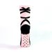 Pink and Black Pointe Slipper Heavy Weight Sock - Nutcracker Ballet Gifts