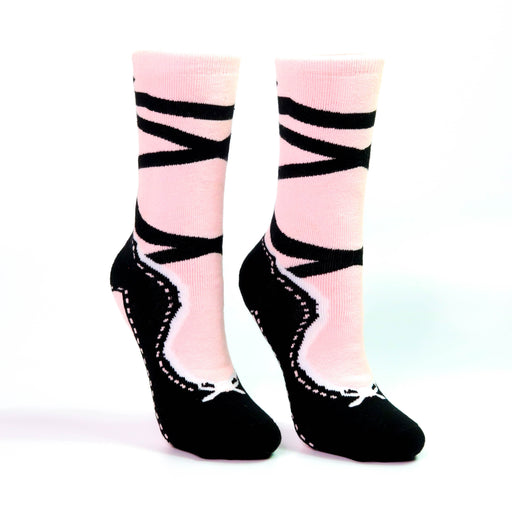 Pink and Black Pointe Slipper Heavy Weight Sock — Nutcracker