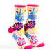 Multicolor Flower Sock with Dancers - Nutcracker Ballet Gifts