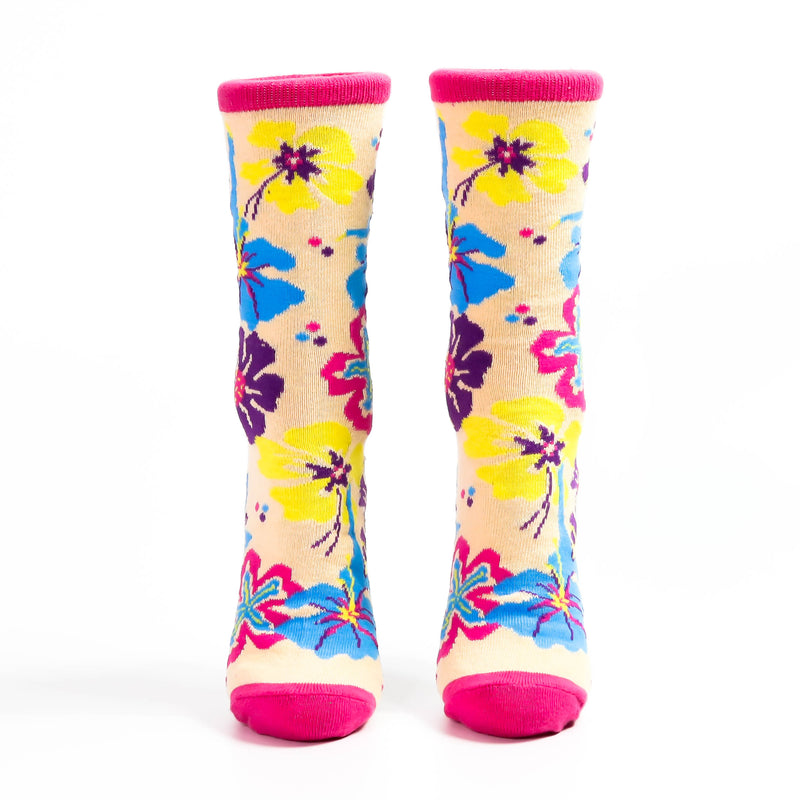 Multicolor Flower Sock with Dancers - Nutcracker Ballet Gifts