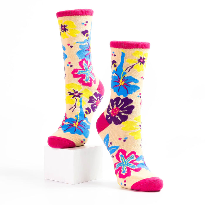 Multicolor Flower Sock with Dancers - Nutcracker Ballet Gifts