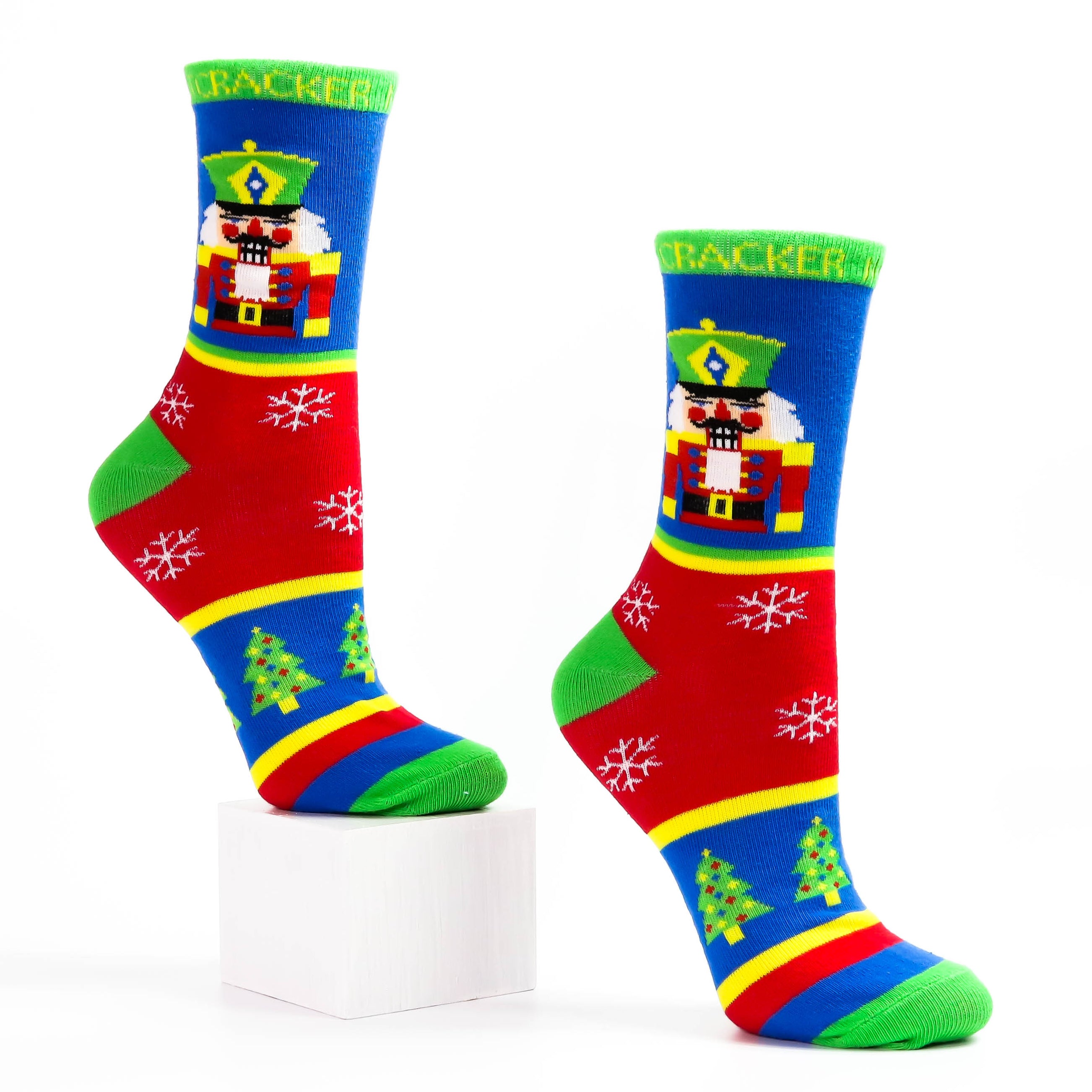 Multicolor Christmas Nutcracker Light Weight Sock — Nutcracker Ballet Gifts