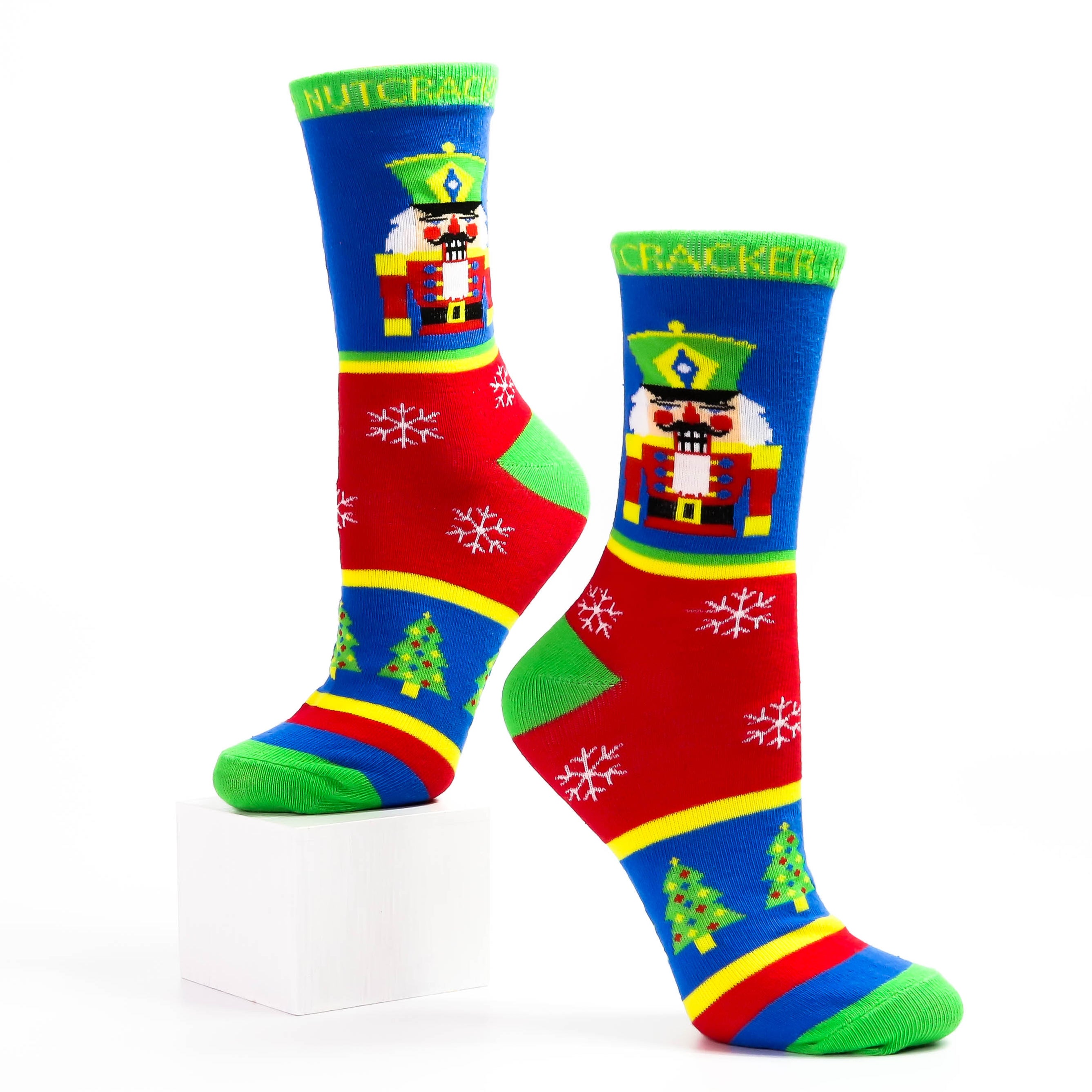 Multicolor Christmas Nutcracker Light Weight Sock — Nutcracker Ballet Gifts