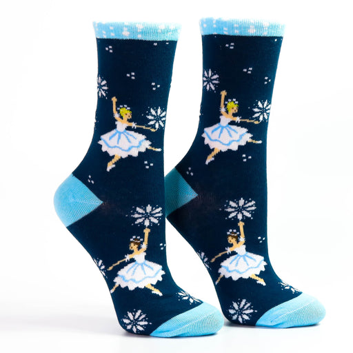 Snow Scene Dancers The Nutcracker Light Weight Sock - Nutcracker Ballet Gifts