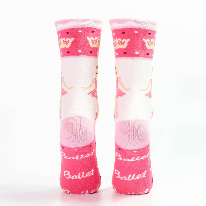 Pink and Black Pointe Slipper Heavy Weight Sock — Nutcracker Ballet Gifts