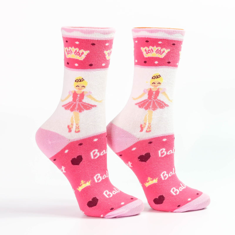 Sugar Plum Ballerina I Love Ballet Pink Socks - Nutcracker Ballet Gifts