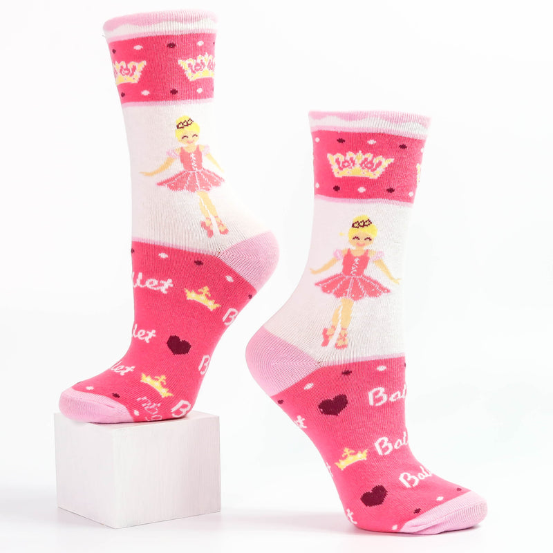 Sugar Plum Ballerina I Love Ballet Pink Socks - Nutcracker Ballet Gifts