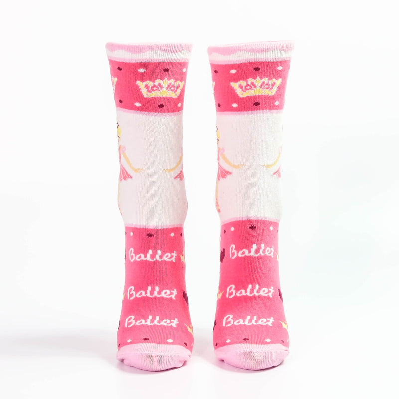 Sugar Plum Ballerina I Love Ballet Pink Socks - Nutcracker Ballet Gifts