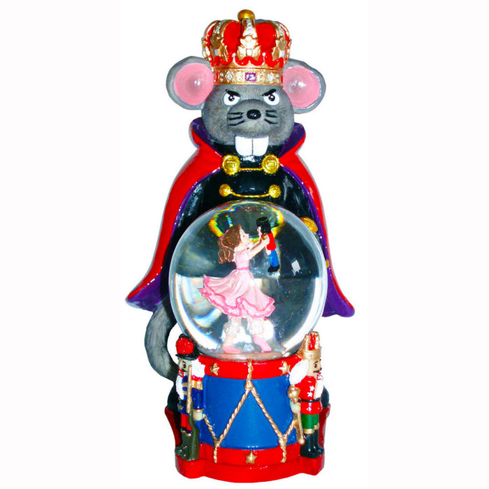 Mouse King Figurine with Clara Mini Snow Globe - Nutcracker Ballet Gifts