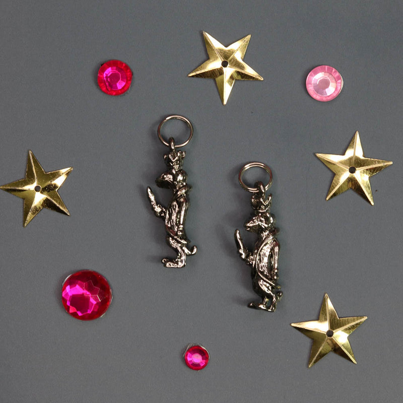 Mouse King with Crown and Sword Charm in Silver or Gold for Bracelet - Nutcracker Ballet Gifts