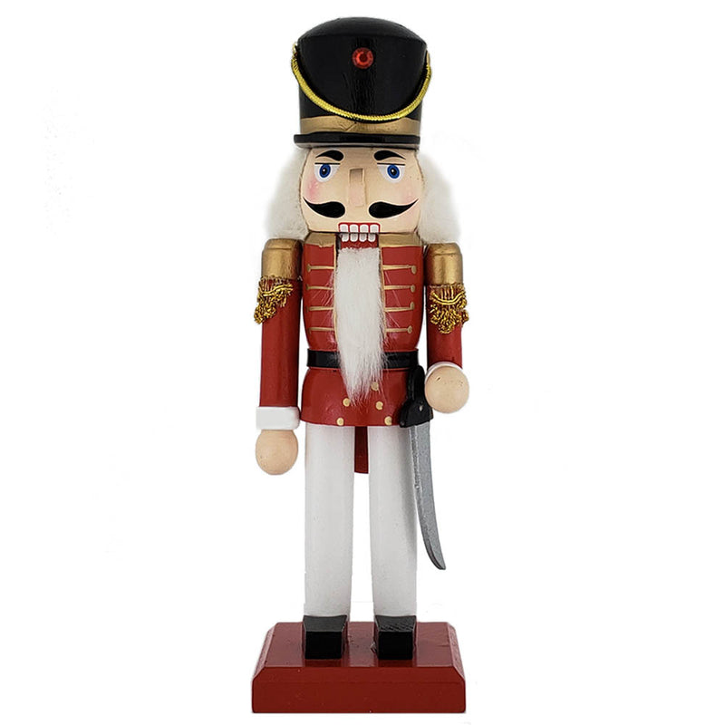 Traditional Soldier Nutcracker Red White Black Hat 10 inch - Nutcracker Ballet Gifts