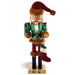 Woodsman Santa wearing Red and Black Flannel with Brown Fur 14 inch - Nutcracker Ballet Gifts