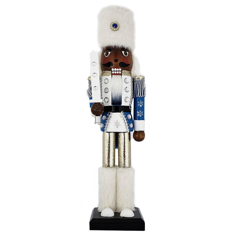African American Nutcracker White Snow Christmas Nutcracker