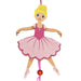 Ballerina Pull Puppet Ornament Blonde Hair 6 inch - Nutcracker Ballet Gifts