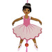 African American Ballerina Pull Puppet Ornament 6 inch - Nutcracker Ballet Gifts