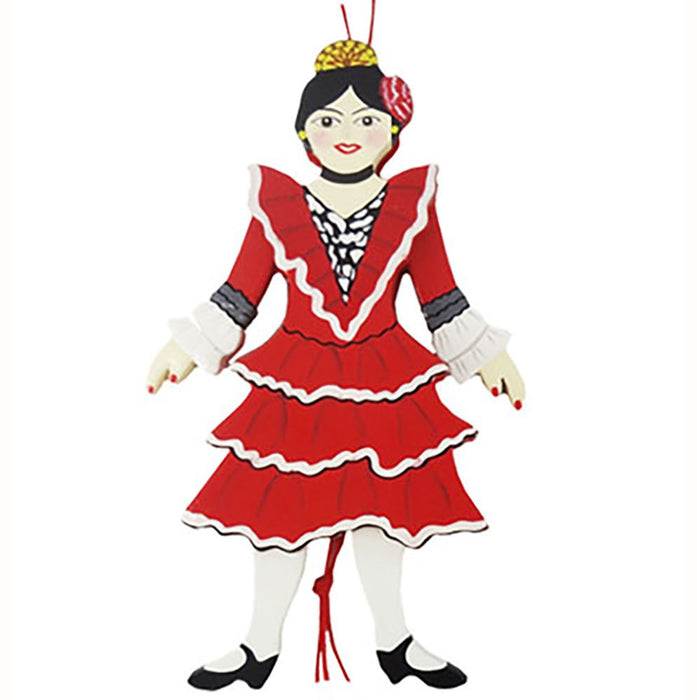 Spanish Dancer Land Of Sweets Pull Puppet Ornament 6 inch - Nutcracker Ballet Gifts