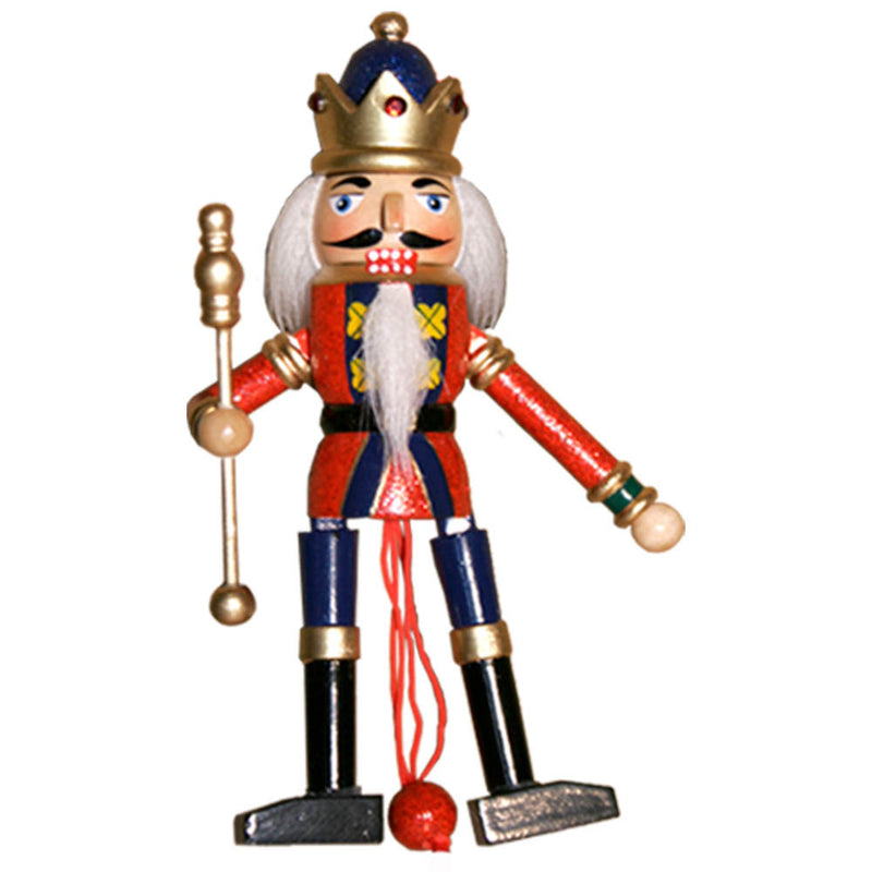 King Nutcracker Pull Puppet Ornament 6 inch - Nutcracker Ballet Gifts