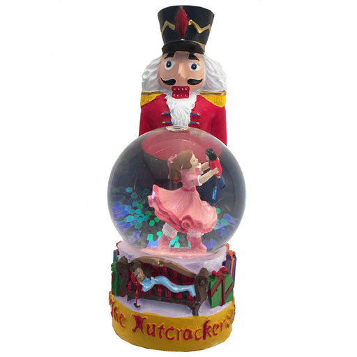 Nutcracker Figurine with Clara Mini Snow Globe - Nutcracker Ballet Gifts